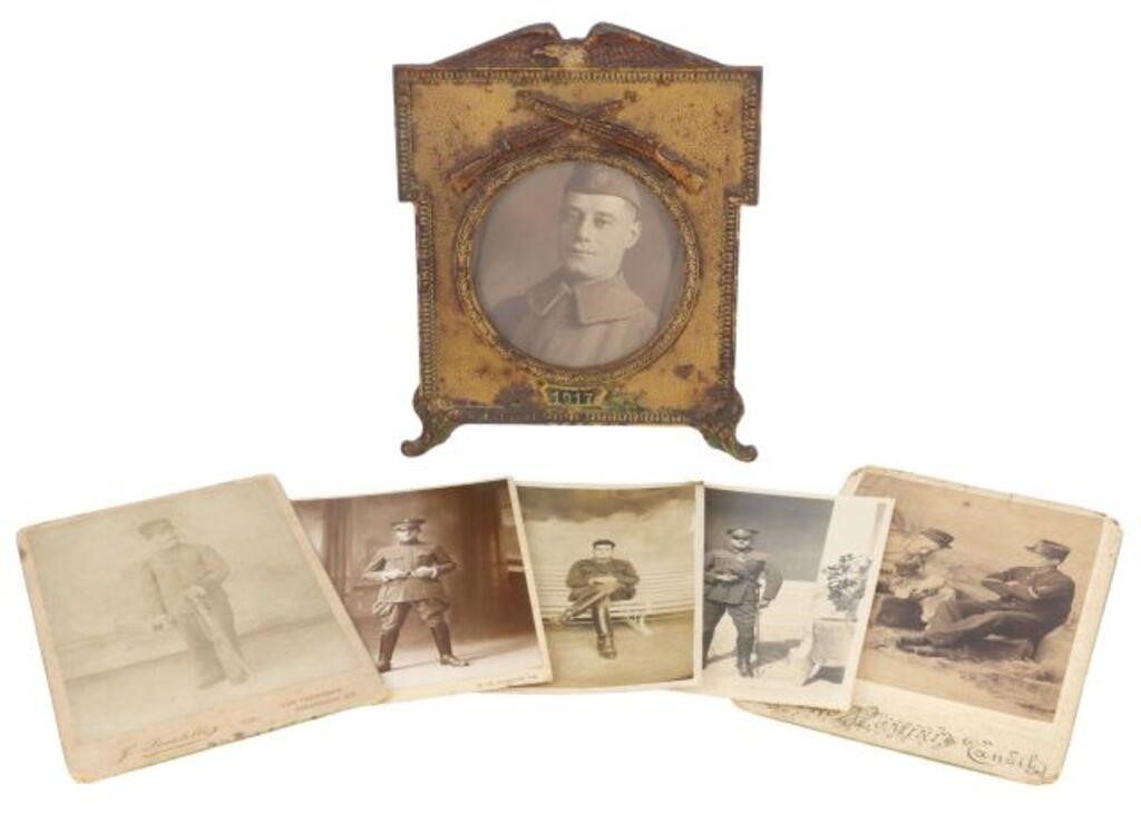 (6) PHOTOGRAPHS, WW1 SOLDIER,