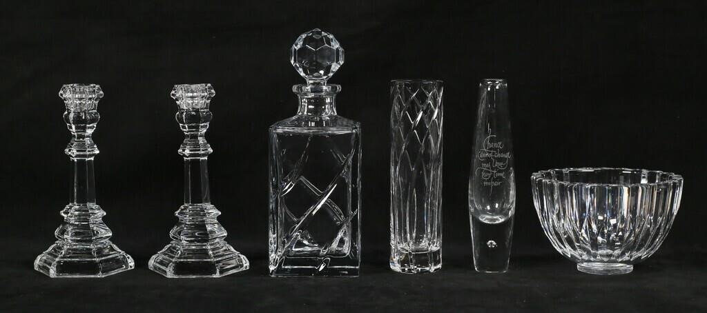 6 PIECE CRYSTAL LOT STEUBEN,