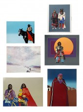 6 PIECE INDIAN PRINT LOT CHURC