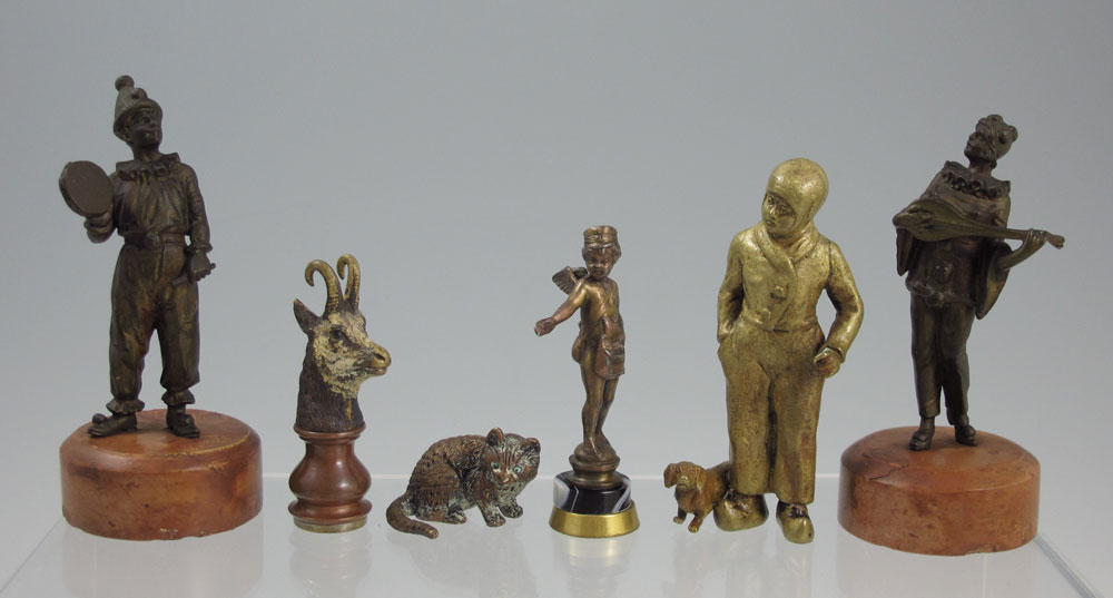 6 PIECE MINIATURE BRONZE LOT: To