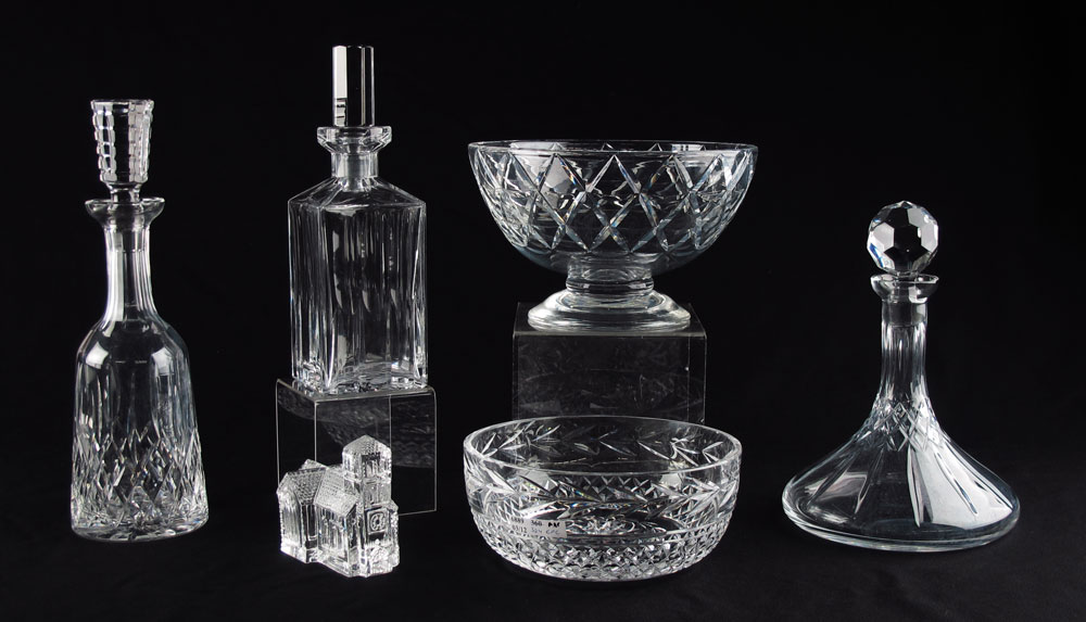 6 PIECE QUALITY CUT GLASS