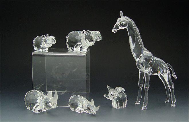 6 PIECE SWAROVSKI CRYSTAL ''AFRICAN