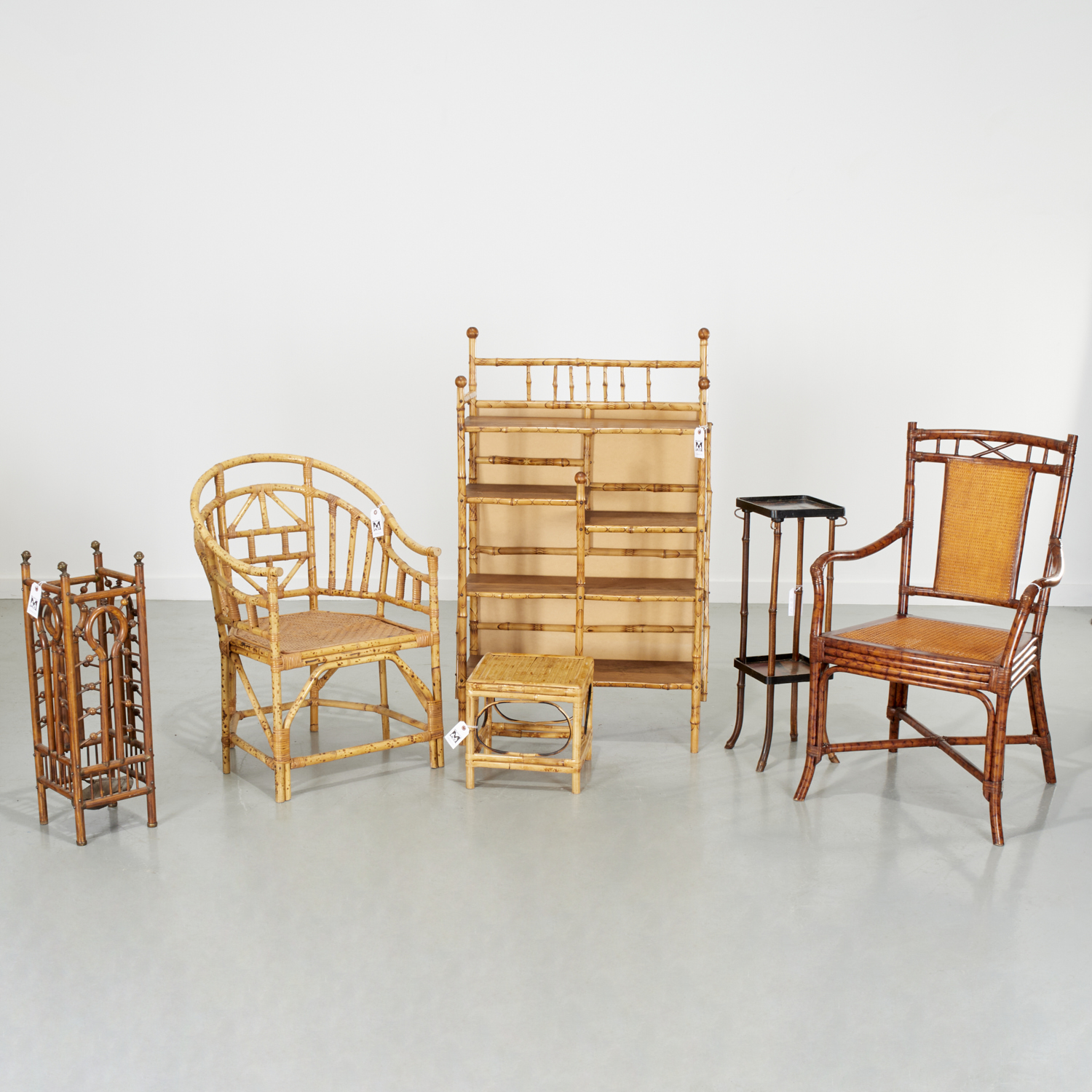 (6) PIECE VINTAGE BAMBOO