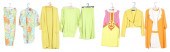 (6) Piece vintage neon garment