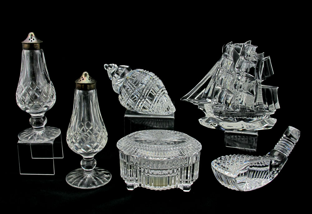 6 PIECE WATERFORD CRYSTAL: Tall
