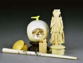 (6) Pieces Chinese Carved Ivor