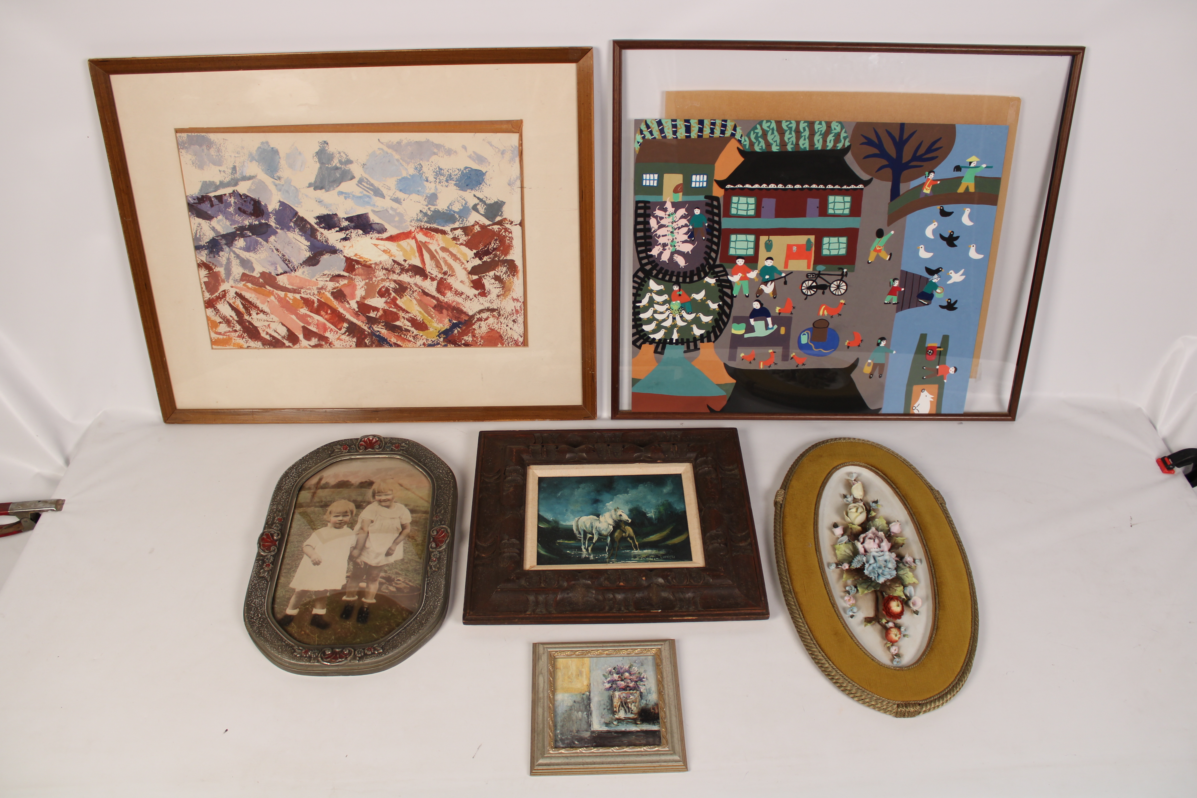 6 PIECES OF FRAMED ART 6 PIECES