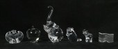 6 PIECES STEUBEN CRYSTAL FIGUR