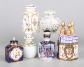 (6) Porcelain scent bottles an