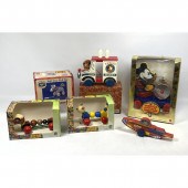 6 Pull Toys. 3 Vintage Inspire