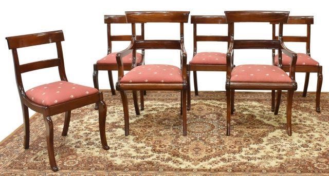 (6) REGENCY STYLE MAHOGANY DINING