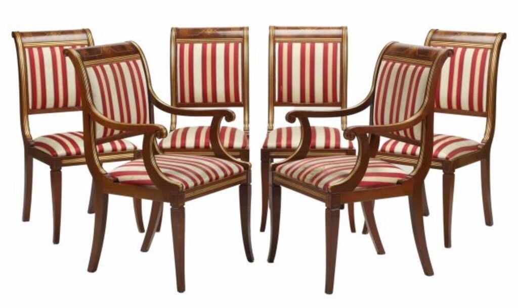 (6) REGENCY STYLE PARCEL GILT