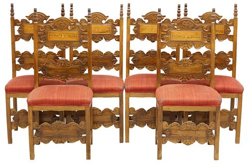 (6) RENAISSANCE REVIVAL CARVED