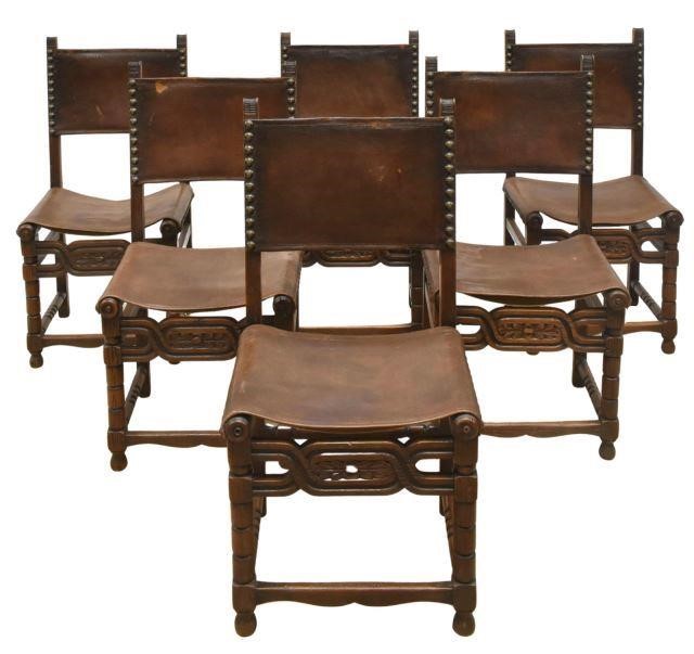 (6) RENAISSANCE REVIVAL OAK &