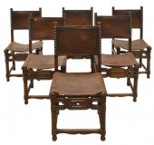 (6) RENAISSANCE REVIVAL OAK &