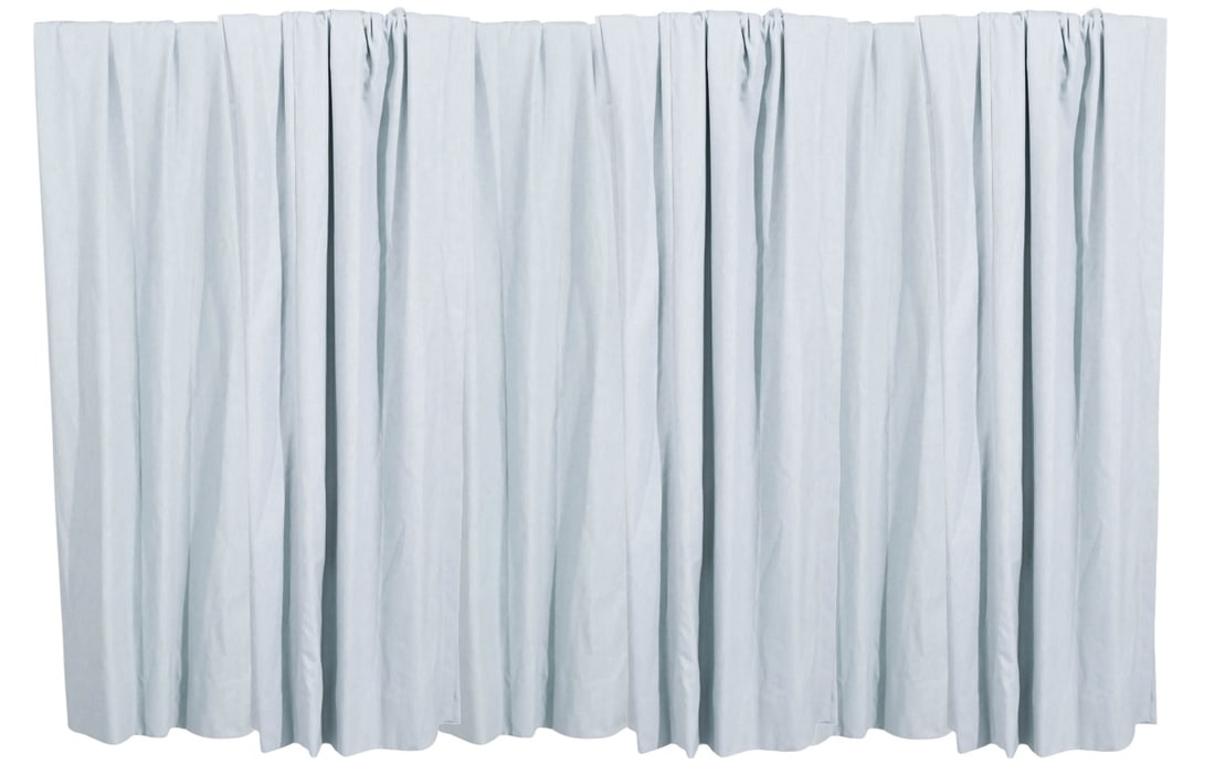 6 ROBIN EGG BLUE DRAPES WITH