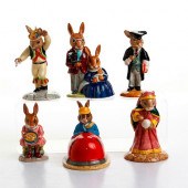 6 ROYAL DOULTON BUNNYKINSMorri