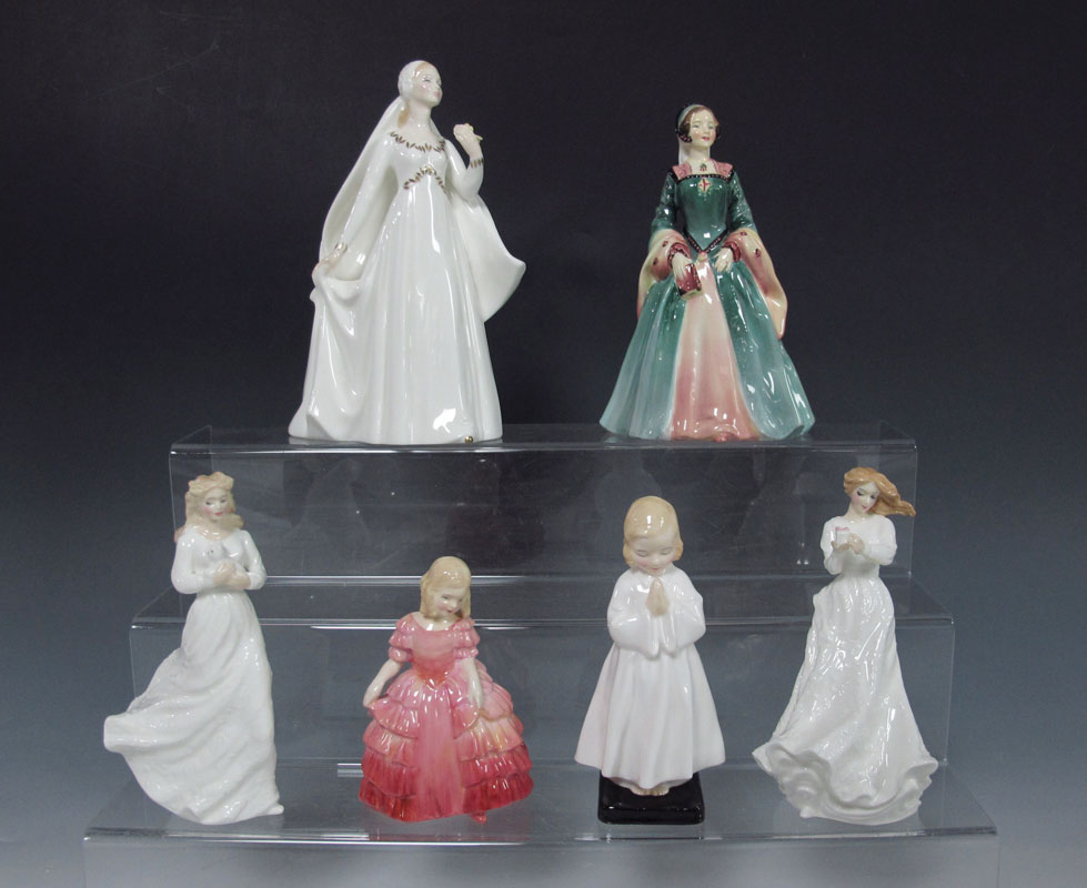 6 ROYAL DOULTON FIGURINES: