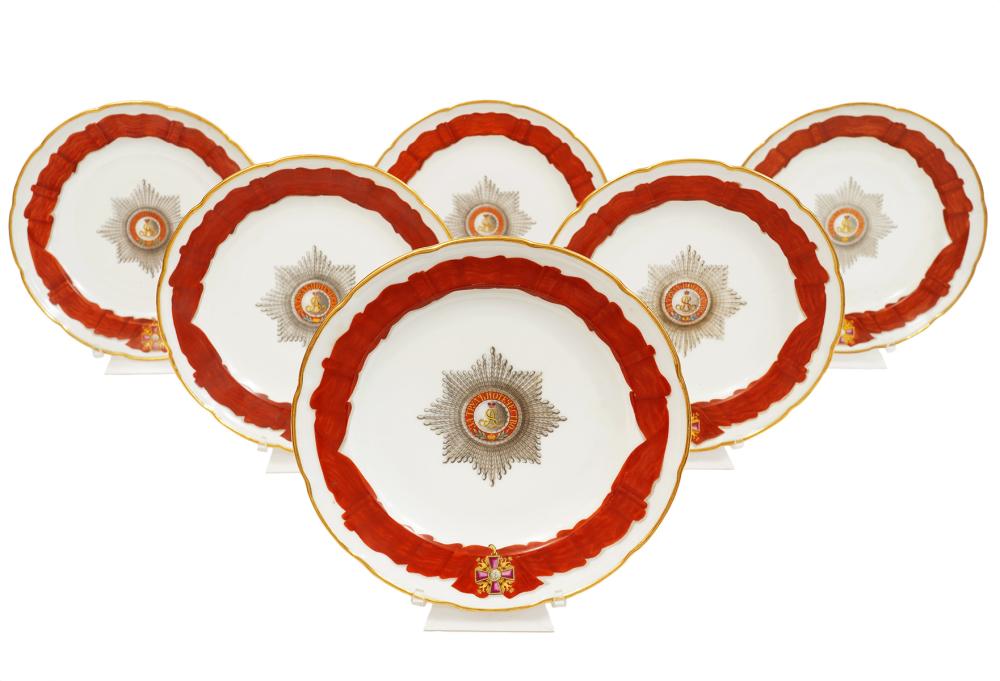 6 RUSSIAN GARDNER PORCELAIN PLATES6