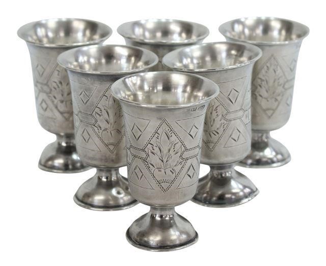 (6) RUSSIAN JUDAICA .875 SILVER