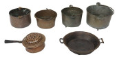 (6) RUSTIC 19TH C. COPPER &AMP