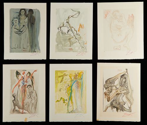 6 SALVADOR DALI PRINTS "DIVINE