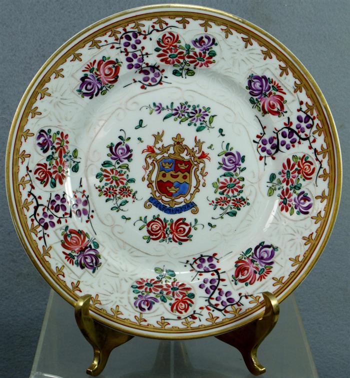 6 Samson Armorial porcelain plates,