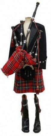 (6) SCOTTISH TARTAN PIPER'S UN