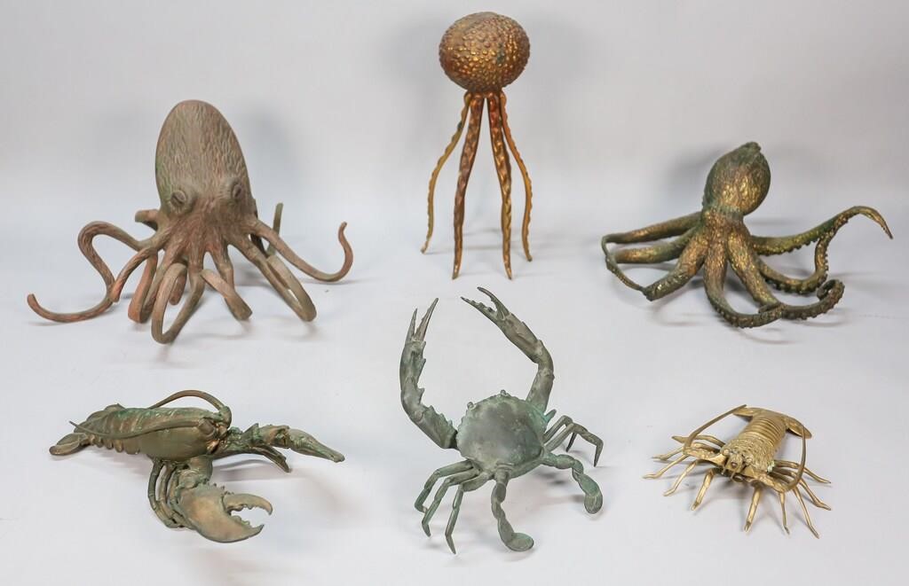 6 SEA LIFE SCULPTURES6 sea life