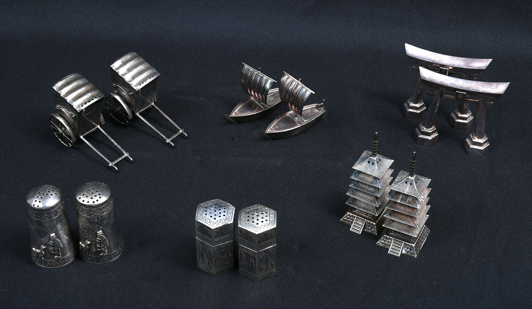 6 SETS OF STERLING SALT & PEPPER