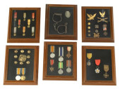 (6) SHADOW BOXED MILITARY MEDA