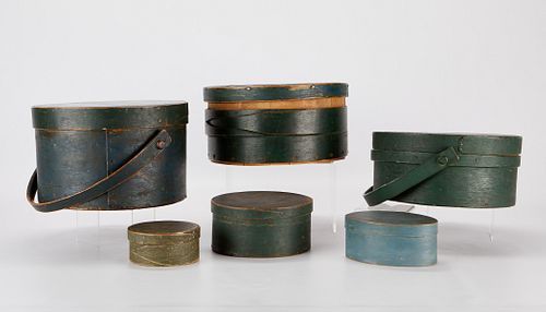 6 SHAKER STYLE PAINTED BENTWOOD