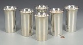 6 SILVER BEAKERSSet of 6 silve