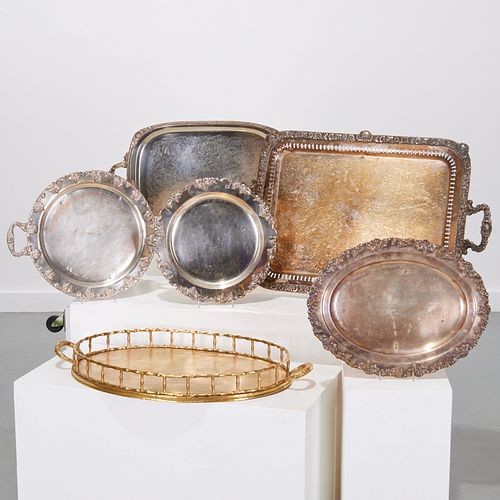 (6) SILVER PLATE &AMP; BRASS