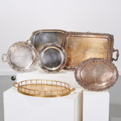 (6) SILVER PLATE &AMP; BRASS B
