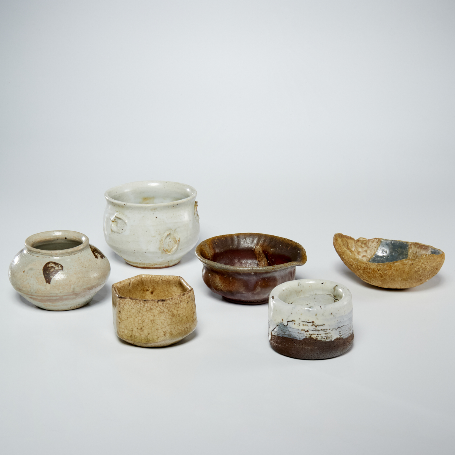 (6) SMALL ANTIQUE ASIAN EARTHENWARE
