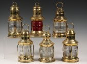 (6) SMALL BRASS SHIP'S LANTERN