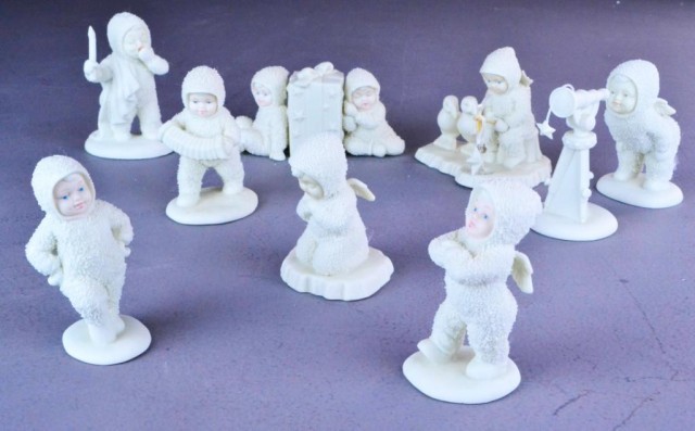 (6) SNOWBABIES - BISQUE PORCELAIN