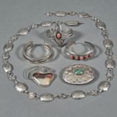 (6) SOUTHWEST SILVER JEWELRY: