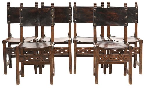 (6) SPANISH BAROQUE STYLE OAK &AMP;
