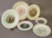 6 STAFFORDSHIRE ABC PLATESca.