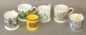 6 STAFFORDSHIRE CHILD'S MUGSca