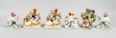 6 STAFFORDSHIRE PORCELAIN SPIL