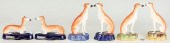 6 STAFFORDSHIRE POTTERY WHIPPE