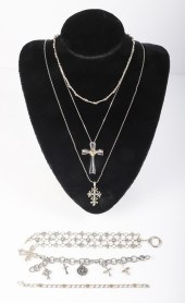(6) Sterling and yellow gold m