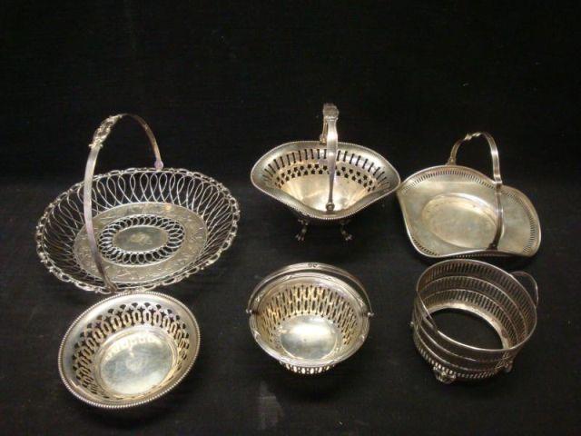 6 Sterling Baskets. Approx. 23 troy