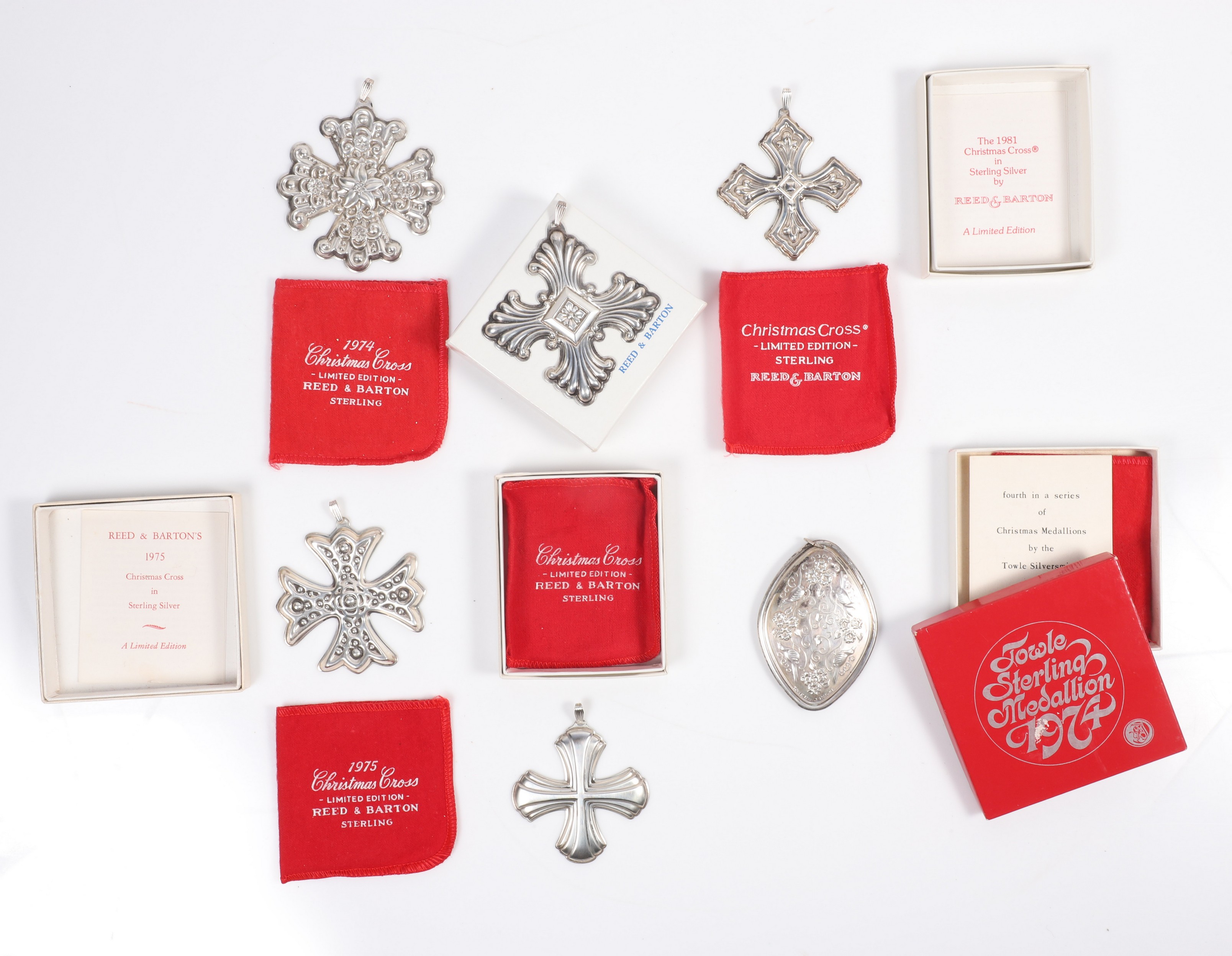 (6) Sterling Christmas tree