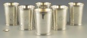 6 STERLING JULEP CUPS, INCL. C