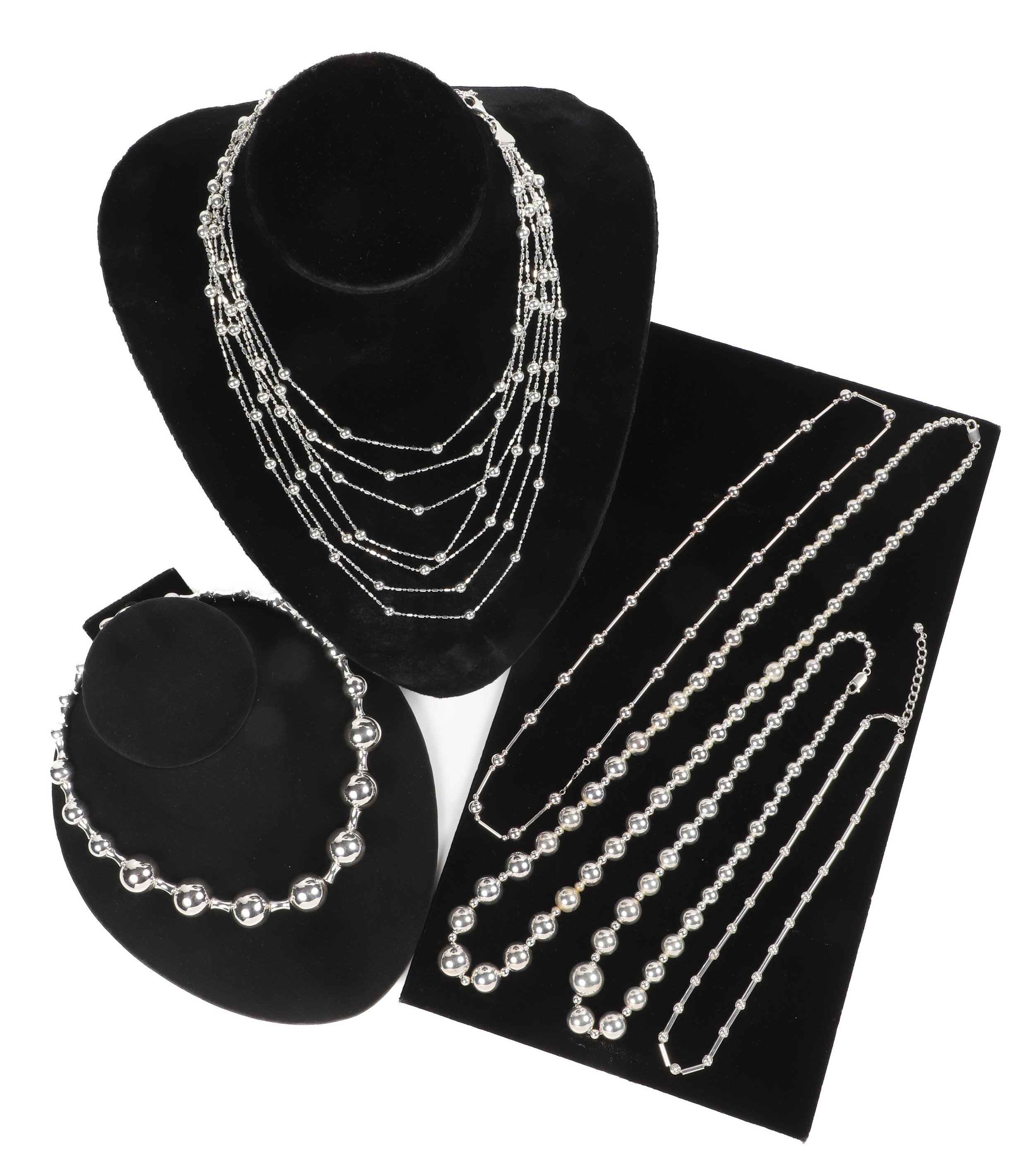 (6) Sterling necklaces to include