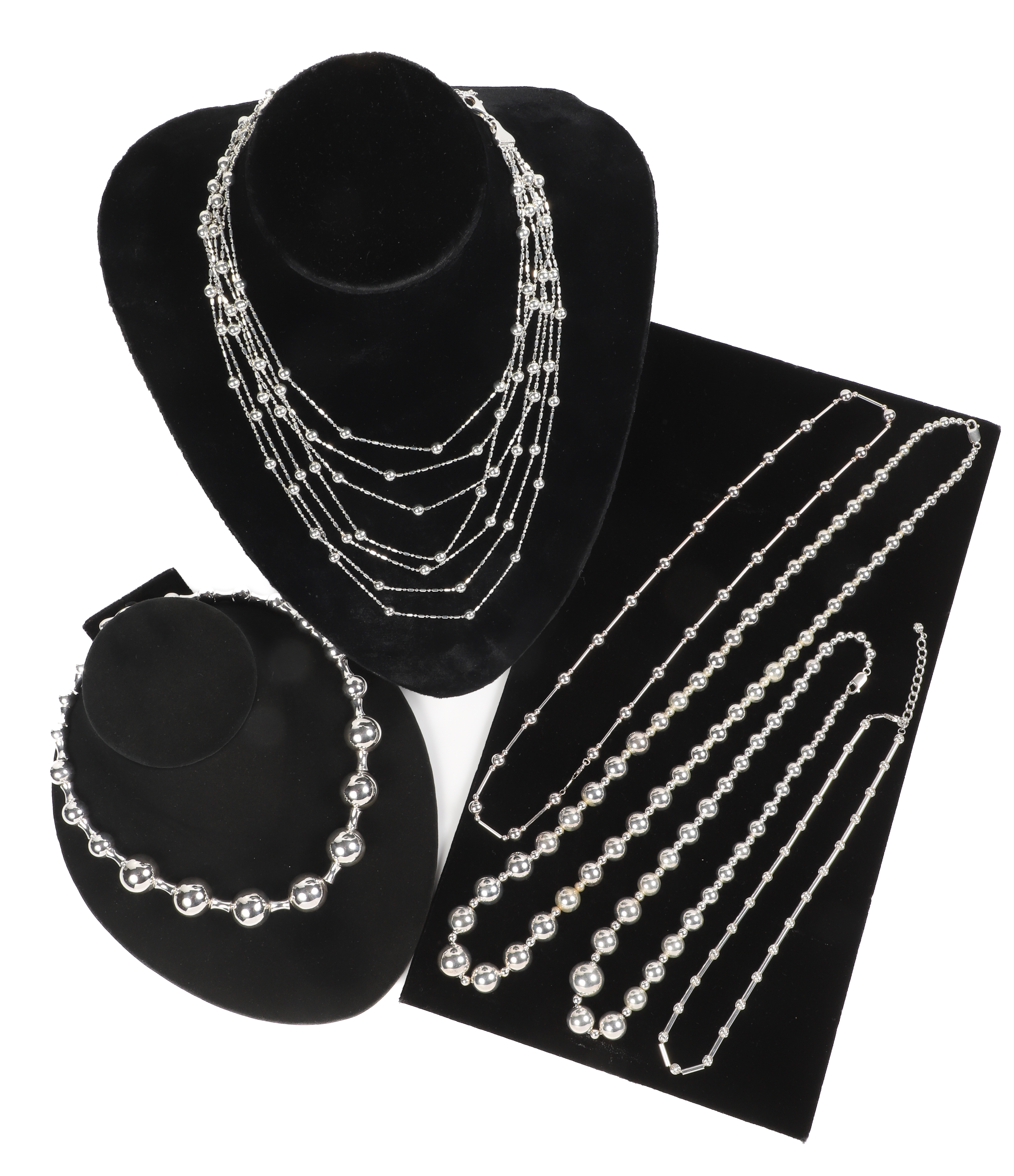 (6) Sterling necklaces to include